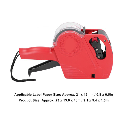 MX5500 Etichettatrice manuale a 8 cifre, rossa, 23x13.6x4 cm 2