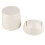Mini cestino da tavolo in PP, coperchio discreto, bianco 6