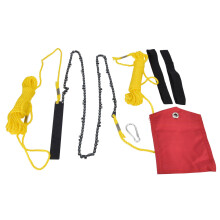 48 Inch Tree Limb Hand Rope Chain Saw 63 Teeth High Hardness Comfortable Handle Folding Pocket Chainsaw for Tree Pruning