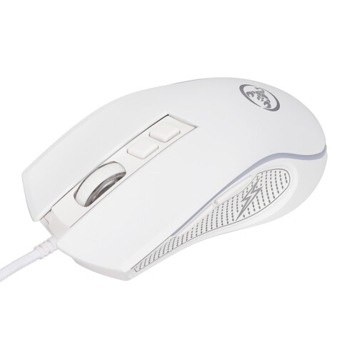 Ratón mecánico compacto 3600 DPI RGB USB blanco
