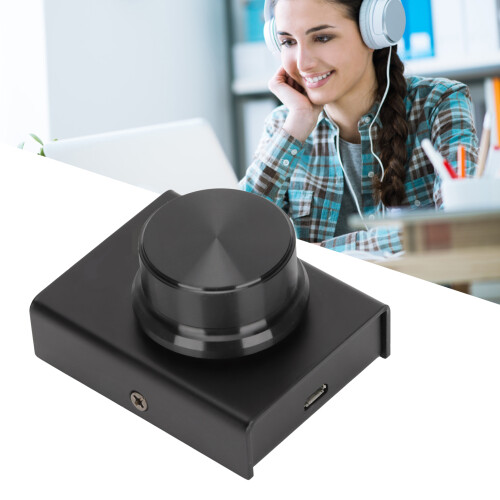 Control de volumen USB un solo botón de silencio 2m/6.6ft negro