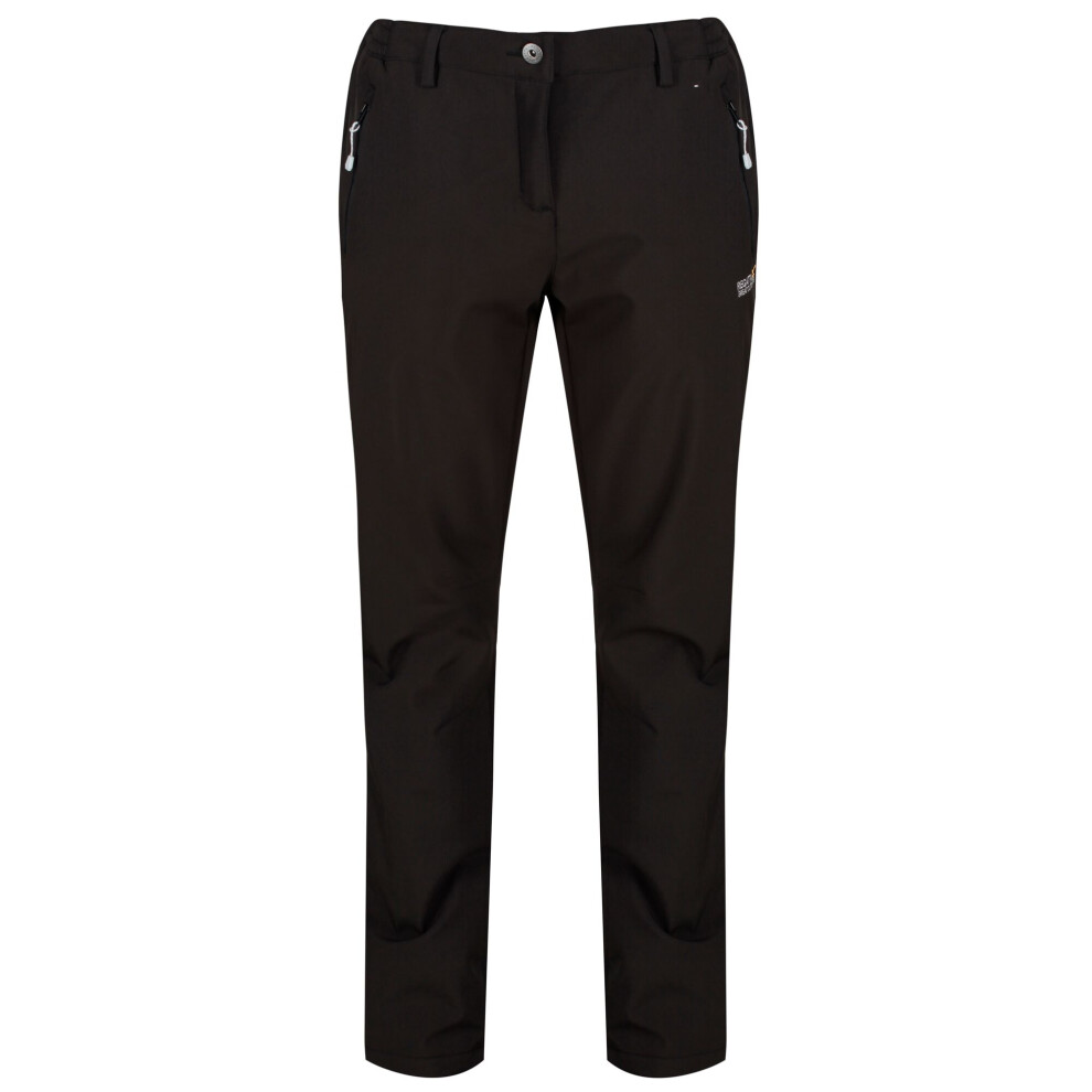 (10, Black) Regatta Great Outdoors Womens/Ladies Geo Softshell II Regular Leg Trousers
