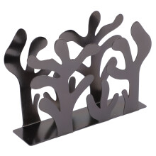 Porta servilletas en forma de alga negra 12.1x3.3x8.9cm