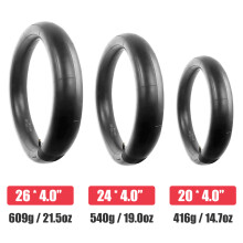 Chambre à air de vélo 20*4 pouces, valve Schrader, caoutchouc butyle de haute qualité pour vélos