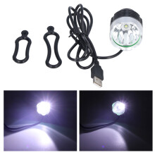 Faro de bicicleta T6 3000 lúmenes, 4.2cm5.5cm, negro