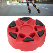 Puck de hockey de plástico rojo - Textura densa, plana