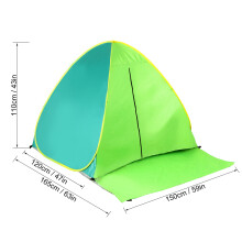 Tenda da spiaggia pop-up 165x150x110cm UPF50+ riparo UV