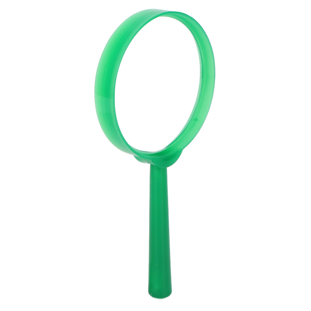 Mini Handheld Magnifier with Plastic Handle Portable Reading Magnifying Loupe for Students ChildrenGreen