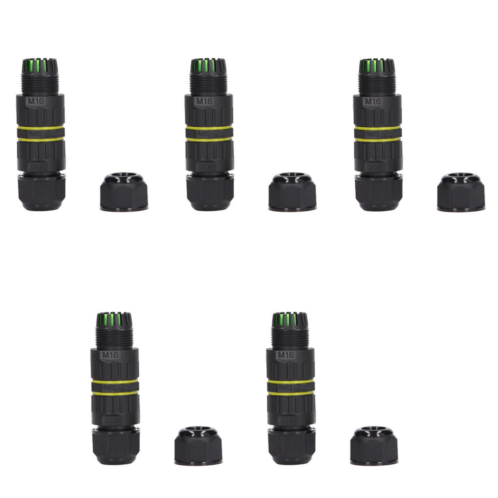 5Pcs Outdoor Electrical Cable Connector Ip68 Waterproof 3 Core Wire Connectors 7Â10Mm 7661321628477