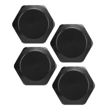 4 piezas 17 mm tapa de tuerca hexagonal de aluminio negro 1/8 RC
