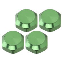 4 piezas 17 mm hexagonal tapa de tuerca de rueda de aluminio verde 14 g