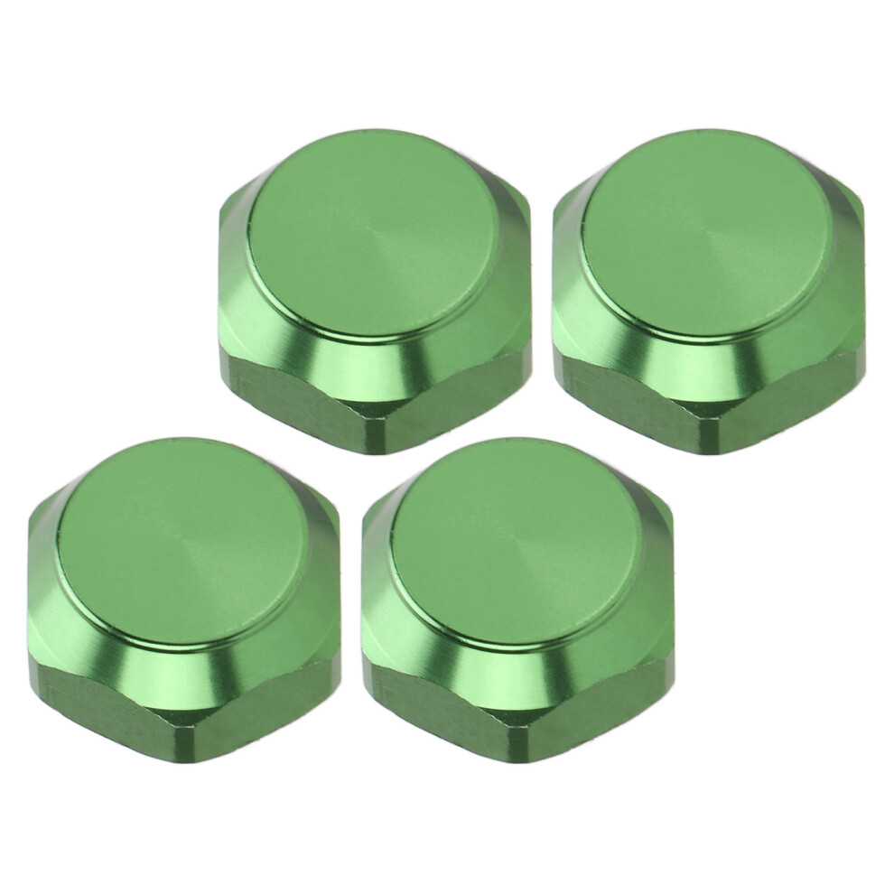 4Pcs 17Mm Hex Wheel Nut Aluminum Alloy Dustproof Mount Caps For 1/8 Rc Car Upgrade Accessoriesgreen 4911321629879