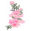 Toppa ricamata Modello 2 cotone 11x28cm rosa 12
