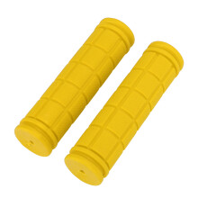 Un par de puños de manillar para bicicleta de color amarillo, 11,5 cm / 4,5 pulgadas, 23 mm.