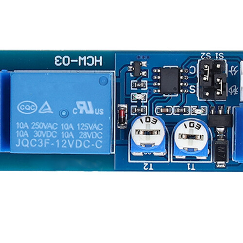 Módulo de relé de 12 V - Retardo de tiempo ajustable, bucle 2