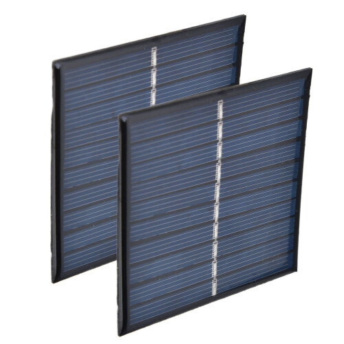 2 paneles solares mini 0,7W 5V 0-140mA 70x70mm