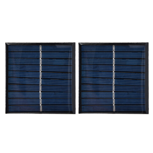 2 paneles solares mini 0,7W 5V 0-140mA 70x70mm 1