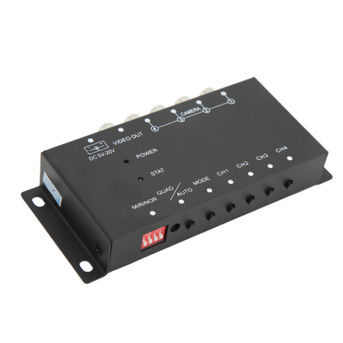 Mini sdoppiatore video a 4 canali 720P ABS+Metallo Nero 2