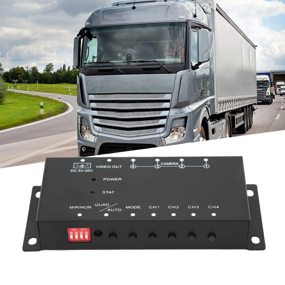 Mobile Digital Video Splitter 4 Channel Mini Video Splitter 720P For Buses Tank Trucks Boats Yachts 7901321635281