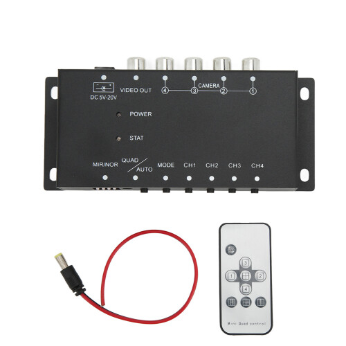 Mini sdoppiatore video a 4 canali 720P ABS+Metallo Nero 1