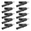 10Pcs Crocodile Clip Testing Clamp 10mm Opening 10A with 4mm Socket Accessory Set KitBlack 14