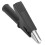 10Pcs Crocodile Clip Testing Clamp 10mm Opening 10A with 4mm Socket Accessory Set KitBlack 4