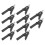 10Pcs Crocodile Clip Testing Clamp 10mm Opening 10A with 4mm Socket Accessory Set KitBlack 15