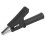 10Pcs Crocodile Clip Testing Clamp 10mm Opening 10A with 4mm Socket Accessory Set KitBlack 3