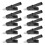10Pcs Crocodile Clip Testing Clamp 10mm Opening 10A with 4mm Socket Accessory Set KitBlack 1