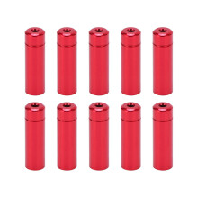 RISK 10 piezas de tapones de extremo para cable de freno de aluminio de 5 mm rojos