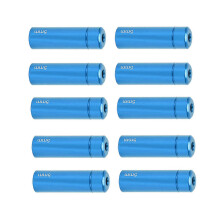 10 pezzi di tappino terminale in alluminio per cavo del freno della bicicletta, blu, 5 mm