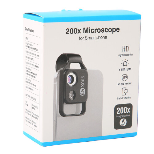 APL MS002 200X microscope pour smartphone, 110 mAh, 70 g noir 2