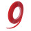 Ruban adhésif transparent double-face - Acrylique rouge 10