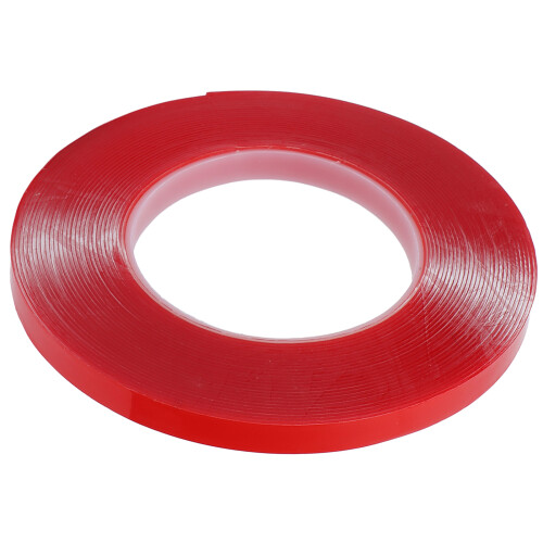 Ruban adhésif transparent double-face - Acrylique rouge