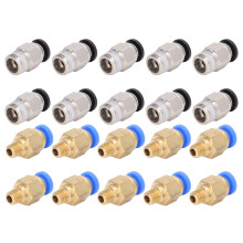 20 piezas PC4-M6/PC4-10 acoples neumáticos azul/negro