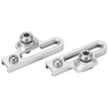 Straßenradbremsadapter Aluminiumlegierung 2 Stück C-Klemme Verlängerung Silber-Design