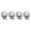 Stile teschio 4 pezzi tappi valvole pneumatici - argento, universale 16