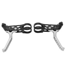 Aluminium Fahrradbremsgriff-Set für Brompton 3sixty Mountainbike, silberner Finish