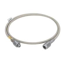 Tubo del gas da 107 cm, adattatore per propano, resistente alle alte temperature, acciaio inossidabile.
