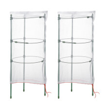 Housses plastiques blanches pour plantes de jardin 45x20x2 cm 120 g