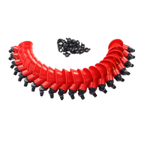 20 pezzi di abbeveratoi per polli - plastica atossica rossa 1