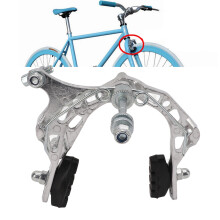 Pinza de freno para bicicleta de aleación de aluminio plateada