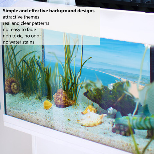Fond d'aquarium 3D auto-adhésif 61x30cm 2