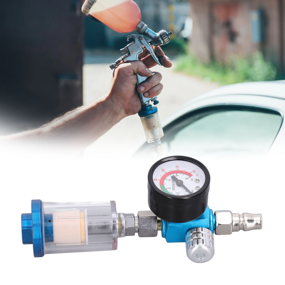 Spray Gun Air Regulator Iron Plastic Brass Pneumatic Tool Accessory For Paint Guns 1/4In 8741321649401