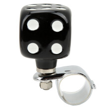 Perilla para volante con forma de dado, 3 cm / 1,3 in, negra