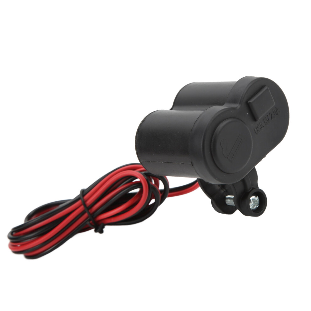 Motorcycle Handlebar Phone Charger Cigarette Lighter Socket Single Usb Led For Electronic Devices Blue 5091321651847