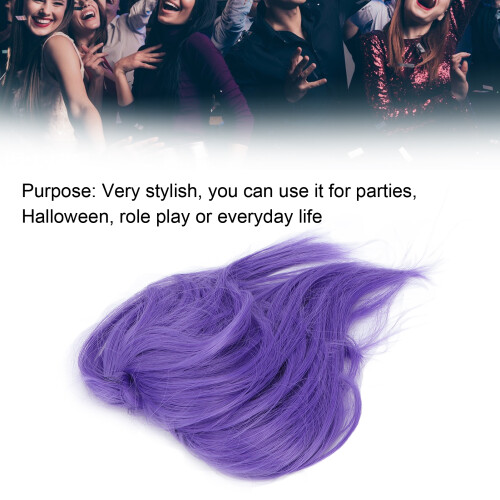 Q17-Violet Postiche chignon décoiffé, Fibre à haute température 2