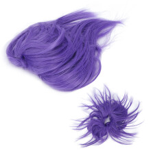 Fashionable Messy Bun Hairpiece Synthetic Ponytail Hairpieces Updo Hair Bun for Women GirlsQ17-Purple