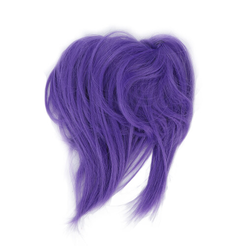 Q17-Violet Postiche chignon décoiffé, Fibre à haute température 1