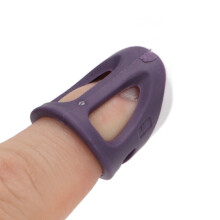 Doigtier en silicone violet, 2 x 2,5 cm, 1 pièce, respirant